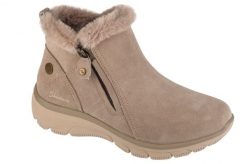 Buty zimowe damskie, Easy Going - High Zip 2. Brązowe obuwie trekkingowe damskie Skechers, z materiału, przed kolano, bez zapięcia. Za 379.99 zł.
