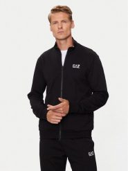 EA7 Emporio Armani Bluza 8NPM31 PJVRZ 1200 Czarny Regular Fit. Czarne bluzy męskie EA7 Emporio Armani, m, bez wzorów, z bawełny, bez ramiączek, bez kaptura. Za 449.99 zł.