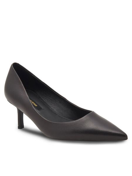 GINO ROSSI Czółenka ZOFIA-V1681-21-2 Czarny. Czarne czółenka damskie Gino Rossi, bez wzorów, ze skóry, bez obcasa, bez zapięcia. Za 299.99 zł.