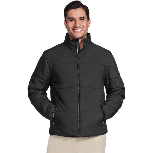 Kurtka Męska Skechers GO SHIELD Cozy Fit Traverse Down Jacket. Czarne kurtki męskie Skechers, m, bez wzorów, z materiału, bez kaptura. Za 490.00 zł.