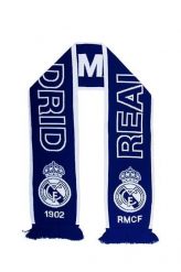 Szalik kibicowski dwustronny Real Madryt. Szaliki damskie REAL MADRID, bez wzorów, z materiału. Za 119.00 zł.