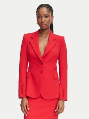 Elisabetta Franchi Marynarka GI-274-66E2-V670 Czerwony Slim Fit. Czerwone marynarki i żakiety damskie Elisabetta Franchi, bez wzorów, bez kołnierzyka, bez ramiączek. Za 2,869.00 zł.