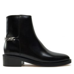 Botki MICHAEL Michael Kors. Czarne botki damskie MICHAEL Michael Kors, bez wzorów, bez obcasa, na płaskiej podeszwie, bez zapięcia. Za 659.99 zł.