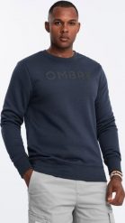 Ombre Klasyczna bluza dresowa męska z napisem granatowa V3 OM-SSPS-0181 S. Bluzy męskie Ombre, m, bez wzorów, z dresówki, klasyczne, bez ramiączek, bez kaptura. Za 139.99 zł.