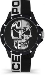 Zegarek Police Zegarek Męski Police PEWUM2119562 Czarny (40 mm). Czarne zegarki męskie Police, bez wzorów. Za 303.81 zł.
