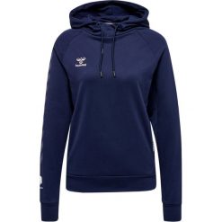 Damska bawełniana bluza z kapturem Hummel Move Grid. Niebieskie bluzy damskie Hummel, m, bez wzorów, z bawełny, sportowe, bez ramiączek, z kapturem. W wyprzedaży za 190.50 zł.