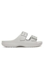 Crocs Klapki 213316 Biały. Białe klapki damskie Crocs, bez wzorów, z tworzywa sztucznego, bez obcasa, bez zapięcia. Za 159.99 zł.
