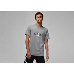 Koszulka sportowa męska Nike Air Jordan Stretch. Szare koszulki sportowe męskie Nike, m, bez wzorów, z bawełny, bez ramiączek. Za 248.00 zł.