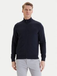 Bugatti Bluza 8750-15070E Granatowy Regular Fit. Niebieskie bluzy męskie Bugatti, m, bez wzorów, z bawełny, bez ramiączek, bez kaptura. Za 509.99 zł.