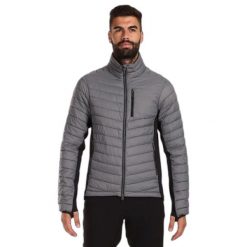 Kurtka puchowa Kilpi Actis. Szare kurtki męskie Kilpi, m, bez wzorów, z nylonu, sportowe, bez kaptura. Za 422.05 zł.