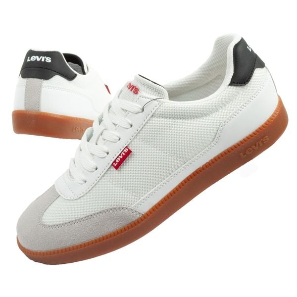 Buty sportowe trampki damskie Levi's Jackson. Białe trampki i tenisówki damskie Levi's®, bez wzorów, z jeansu, bez zapięcia. Za 139.00 zł.