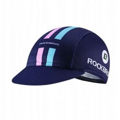 Czapka kolarska z daszkiem pod kask Rockbros MZ10010 - fioletowa. Niebieskie czapki damskie ROCKBROS, bez wzorów, z materiału, sportowe. Za 32.66 zł.