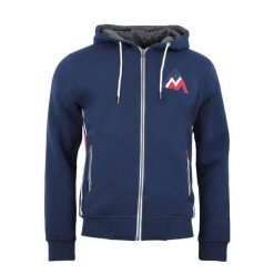 Bluza Peak Mountain Charles. Niebieskie bluzy męskie Peak Mountain, na zimę, bez wzorów, sportowe, bez ramiączek, bez kaptura. W wyprzedaży za 248.50 zł.