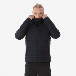 Kurtka trekkingowa męska puchowa Xplore. Niebieskie kurtki męskie SIMOND, na zimę, l, bez wzorów, z bawełny, klasyczne, z kapturem. Za 289.99 zł.