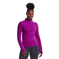 Bluza fitness damska Under Armour Train Cw 1/2 Zip. Niebieskie bluzy damskie Under Armour, s, bez wzorów, sportowe, bez ramiączek, bez kaptura. Za 149.99 zł.