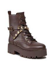 Guess Trapery Vaida FL8VDA Brązowy. Brązowe trapery damskie Guess, ze skóry, bez zapięcia. Za 839.99 zł.
