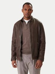 Milestone Kurtka skórzana Oliverio 611099 60770 Brązowy Regular Fit. Brązowe kurtki męskie Milestone, m, bez wzorów, ze skóry, bez kaptura. Za 1,629.00 zł.