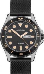 Zegarek Sekonda Zegarek męski Sekonda 1872 czarny. Czarne zegarki męskie Sekonda, bez wzorów. Za 390.00 zł.