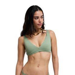 Trójkątny stanik bikini dla Kobiety ROXY LOVE Zielony. Zielone bikini Roxy, bez wzorów, z elastanu. Za 169.99 zł.