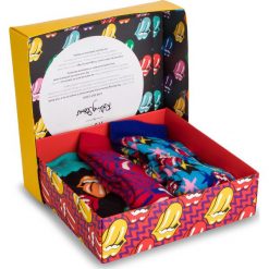 Zestaw 3 par wysokich skarpet unisex HAPPY SOCKS - ROLLING STONES XRLS08-0100 Kolorowy. Skarpety męskie Happy Socks, bez wzorów, z bawełny. W wyprzedaży za 119.00 zł.