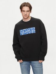 Hugo Bluza Naylos 50515188 Czarny Regular Fit. Czarne bluzy męskie Hugo, l, bez wzorów, z bawełny, bez ramiączek, bez kaptura. Za 339.99 zł.