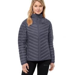 Kurtka turystyczna damska Jack Wolfskin Frozen Palace. Niebieskie kurtki sportowe damskie Jack Wolfskin, na zimę, xs, bez wzorów, z poliamidu, bez ramiączek, bez kaptura. Za 601.44 zł.