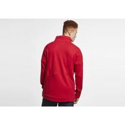 Bluza męska nike air jordan flight loop 1/4 zip gym red. Czerwone bluzy męskie Nike, m, bez wzorów, sportowe, bez ramiączek, bez kaptura. Za 349.00 zł.