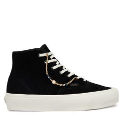Tenisówki Vans. Czarne trampki i tenisówki damskie Vans, bez wzorów, bez zapięcia. Za 429.99 zł.