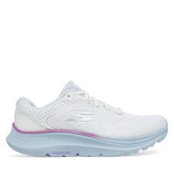 Buty do biegania Skechers. Białe obuwie sportowe damskie Skechers, bez wzorów, bez zapięcia, do biegania. Za 259.99 zł.