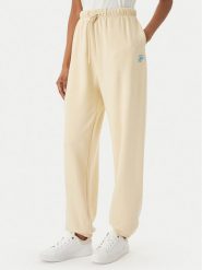 Tommy Hilfiger Spodnie dresowe Logo Embroidery WW0WW49706 Beżowy jasny Regular Fit. Brązowe spodnie dresowe damskie Tommy Hilfiger, bez wzorów, z bawełny. Za 529.99 zł.