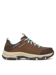 Skechers Trekkingi Trego 180119/CHOC Brązowy. Brązowe obuwie trekkingowe damskie Skechers, z materiału, bez zapięcia. Za 449.99 zł.