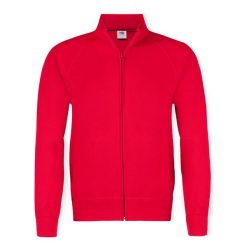 Fruit Of The Loom Lekka Bluza z Zamkiem Rojo. Czerwone bluzy damskie Softee, bez wzorów, z bawełny, bez ramiączek, bez kaptura. Za 169.99 zł.