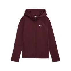 Damska rozpinana bluza Evostripe z kapturem PUMA Ruby Shimmer Red. Czerwone bluzy damskie Puma, bez wzorów, sportowe, bez ramiączek, z kapturem. Za 349.00 zł.