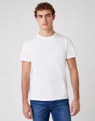WRANGLER SS 2 PACK TEE MĘSKIE T-SHIRTY KOSZULKI DWUPAK WHITE W7BADH989 112131580. Białe t-shirty męskie Wrangler, m, bez wzorów, bez kołnierzyka, bez ramiączek. Za 119.99 zł.