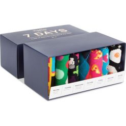 Zestaw 7 par wysokich skarpet unisex HAPPY SOCKS - XSNI15-0101 Kolorowy. Skarpety męskie Happy Socks, bez wzorów, z bawełny. Za 219.90 zł.