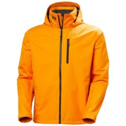 Kurtka wodoodporna Helly Hansen Crew Hooded 2.0. Brązowe kurtki męskie Helly Hansen, bez wzorów, sportowe, bez kaptura. Za 714.50 zł.