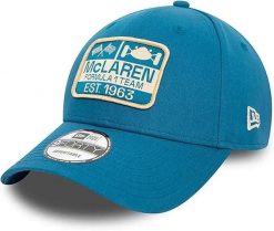 Czapka Mclaren 9FORTY Graphic Patch Turkusowa. Niebieskie czapki damskie Coqui, z aplikacjami, z bawełny. Za 184.99 zł.