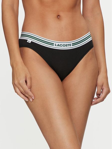 Lacoste Figi klasyczne Heritage 8F1333 Czarny. Czarne majtki damskie Lacoste, z bawełny. Za 99.99 zł.
