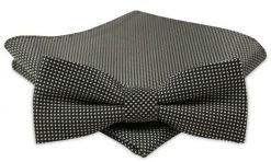 Modna Mucha Męska - Alties - Czeń i Biel, Drobny Rzucik. Krawaty i muchy Alties, bez wzorów, eleganckie. Za 54.00 zł.