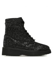 MICHAEL Michael Kors Trzewiki Aniya Lug Bootie 40F3AYFEED Czarny. Czarne botki damskie MICHAEL Michael Kors, bez wzorów, z tworzywa sztucznego, bez obcasa, na płaskiej podeszwie, bez zapięcia. Za 1,179.00 zł.