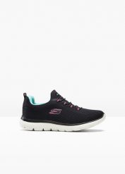 Sneakersy Skechers z pianką memory. Czerwone obuwie sportowe damskie bonprix, bez wzorów, bez zapięcia. Za 249.99 zł.