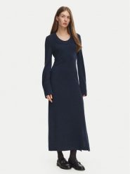 Tommy Hilfiger Sukienka dzianinowa Scoop WW0WW52306 Granatowy Regular Fit. Niebieskie sukienki damskie Tommy Hilfiger, xl, bez wzorów, z dzianiny, bez kołnierzyka, bez ramiączek. Za 849.99 zł.
