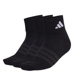 Skarpety Cushioned Sportswear Ankle Socks, 3 Pary. Czarne skarpetki damskie Adidas, bez wzorów. Za 54.95 zł.