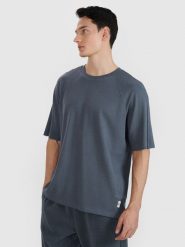 4F T-shirt oversize z modalem męski - szara XXL. Szare t-shirty męskie 4F, m, bez wzorów, z bawełny, bez kołnierzyka, bez ramiączek. W wyprzedaży za 59.99 zł.
