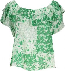 Desigual DESIGUAL ZIELONA KOSZULKA DAMSKA Z KRÓTKIM RĘKAWEM XS EU. Zielone bluzki damskie Desigual, xs, bez wzorów, bez kołnierzyka, bez ramiączek. Za 204.03 zł.