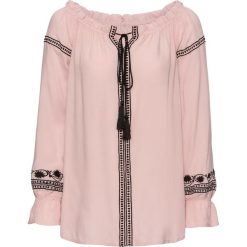Bluzka bonprix stary róż - czarny. Czerwone bluzki damskie bonprix, bez wzorów, retro, bez kołnierzyka, bez ramiączek. Za 89.99 zł.