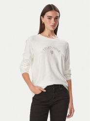 Liu Jo Sport Sweter TF6037 MS049 Kremowy Regular Fit. Białe swetry nierozpinane damskie Liu Jo Sport, xs, bez wzorów, z syntetyku, sportowe, bez kołnierzyka, bez ramiączek. Za 649.99 zł.