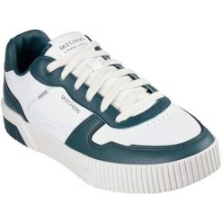 Buty sportowe męskie Skechers Jade Strane. Białe buty sportowe męskie Skechers, bez wzorów, z syntetyku, bez zapięcia. Za 390.00 zł.