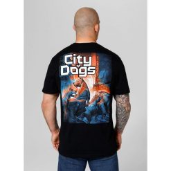 Koszulka bawełniana sportowy t-shirt dla dorosłych City Of Dogs 24. Czarne koszulki sportowe męskie PITBULL, m, bez wzorów, z bawełny, bez ramiączek. Za 119.00 zł.