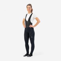 Spodnie rowerowe damskie Rogelli LIONA z wkładką żelową. Czarne spodnie sportowe damskie Rogelli, bez wzorów, sportowe, rowerowe. Za 336.00 zł.